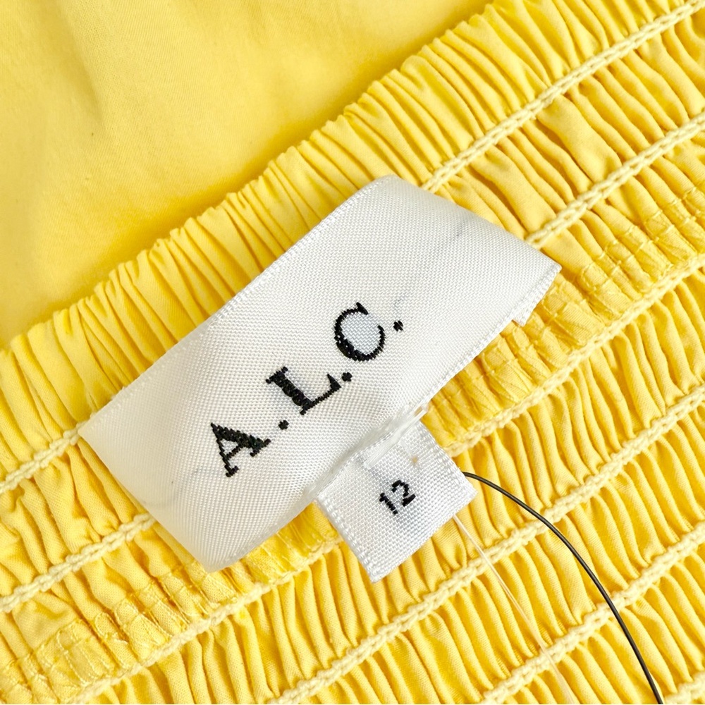 A.L.C. Adriana Dress Yellow Sz 12 NWT - Picture 10 of 13